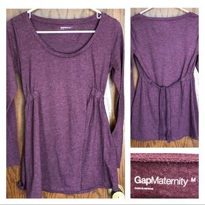 GAP Maternity Long-Sleeve Tie-Back Shirt